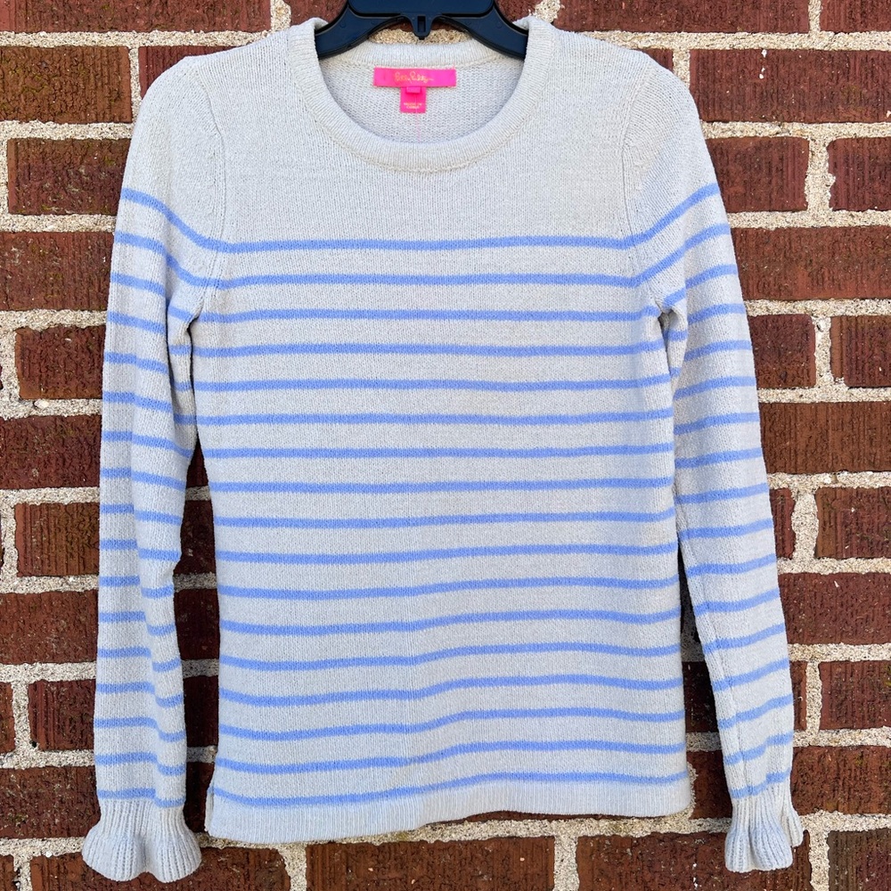 Lilly Pulitzer Seaside Grey Calloway Striped Sweater size XS New with Tags